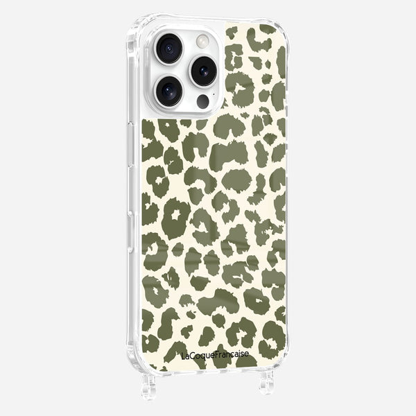La Coque Française Coque Anneaux Imprimee Leopard Kaki IPhone 16 Pro