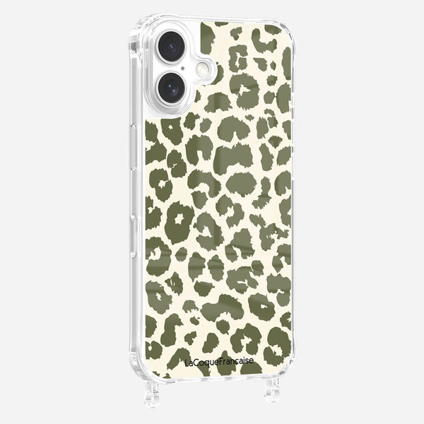 La Coque Française Coque Anneaux Imprimee Leopard Kaki IPhone 16 Pro