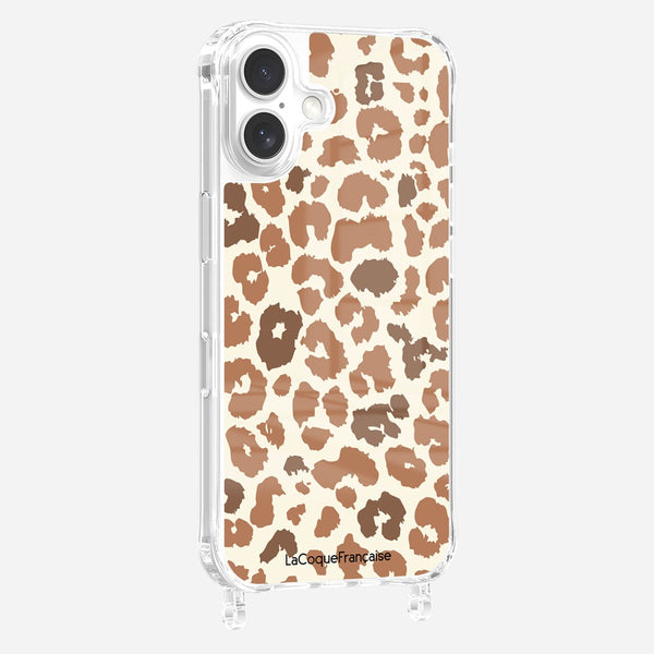La Coque Française Coque Anneaux Imprimee Leopard Marron IPhone 16 Pro