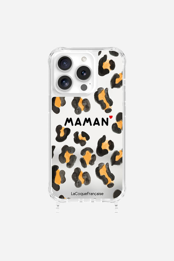 La Coque Française Coque Anneaux Imprimee Maman Leopard IPhone 15 Pro
