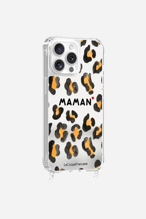 La Coque Française Coque Anneaux Imprimee Maman Leopard IPhone 15 Pro