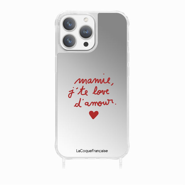 la coque française Coque Anneaux Imprimee Mamie J'te Love D'amour iPhone 15 Pro