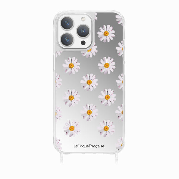 la coque française Coque Anneaux Imprimee Marguerites iPhone 16 Pro