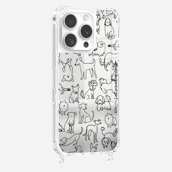 la coque française Coque Anneaux Imprimee Meute De Chiens iPhone 16 Pro