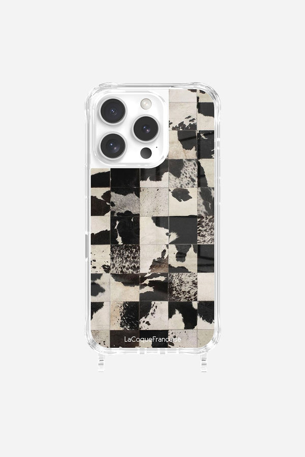 La Coque Française Coque Anneaux Imprimee Mosaique Vache IPhone 16 Pro