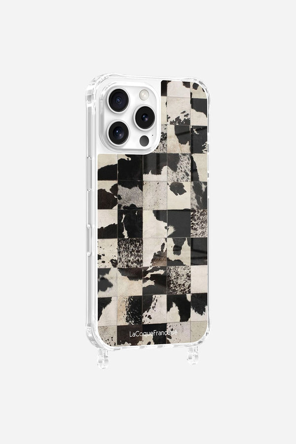 La Coque Française Coque Anneaux Imprimee Mosaique Vache IPhone 16 Pro