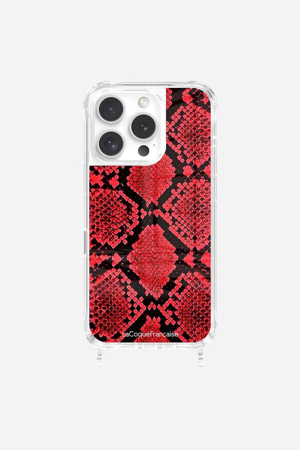 La Coque Française Coque Anneaux Imprimee Python Rouge IPhone 16 Pro