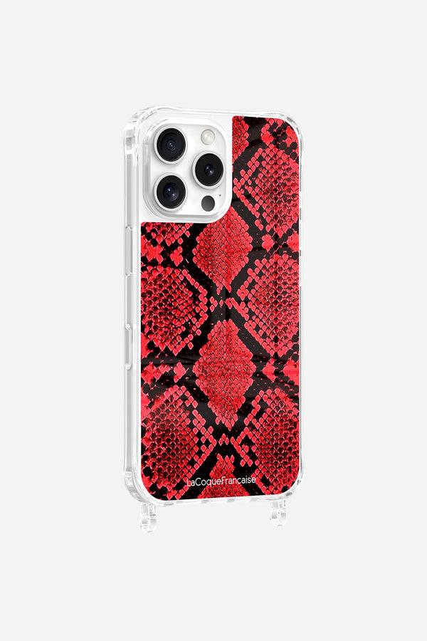 La Coque Française Coque Anneaux Imprimee Python Rouge IPhone 16 Pro