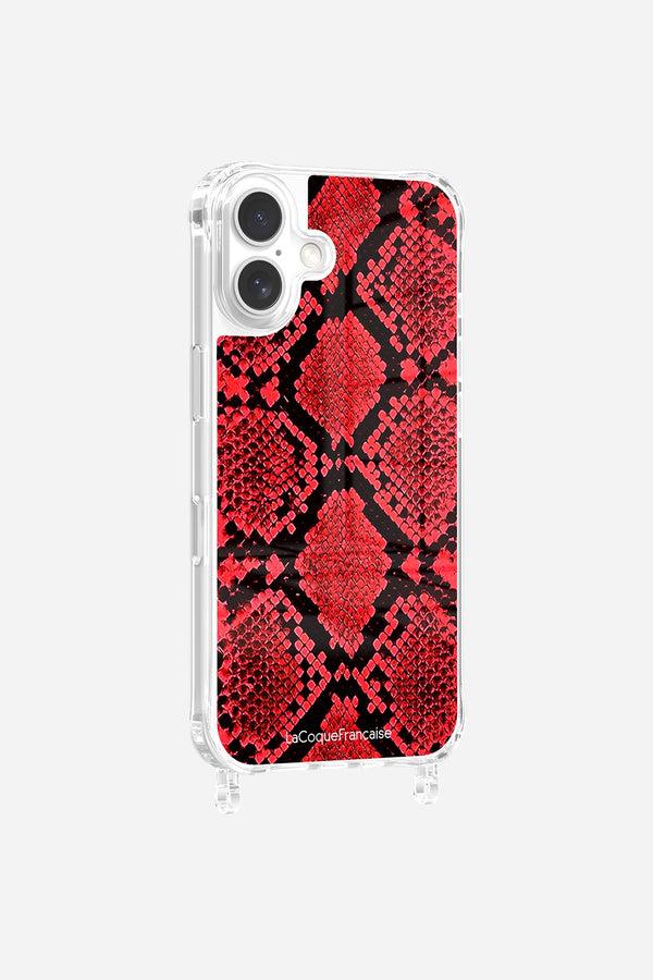 La Coque Française Coque Anneaux Imprimee Python Rouge IPhone 16 Pro
