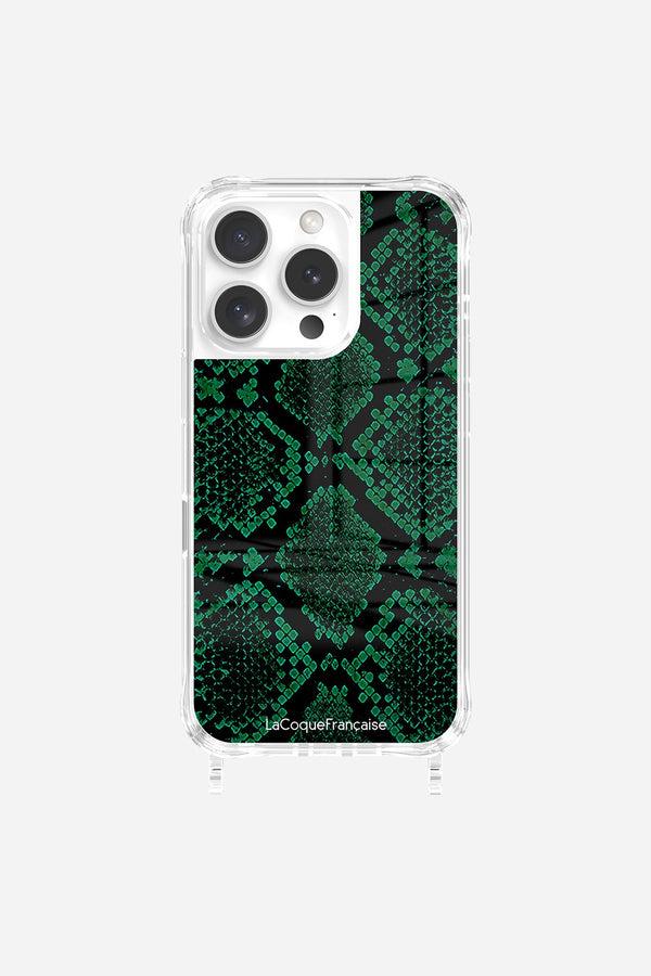 La Coque Française Coque Anneaux Imprimee Python Vert IPhone 16 Pro