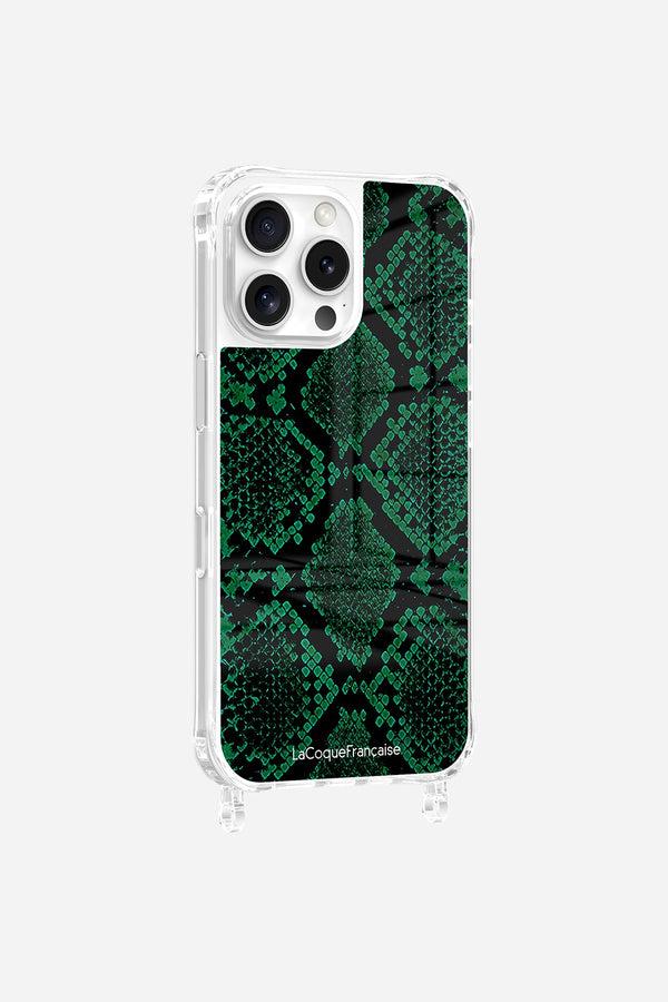 La Coque Française Coque Anneaux Imprimee Python Vert IPhone 16 Pro