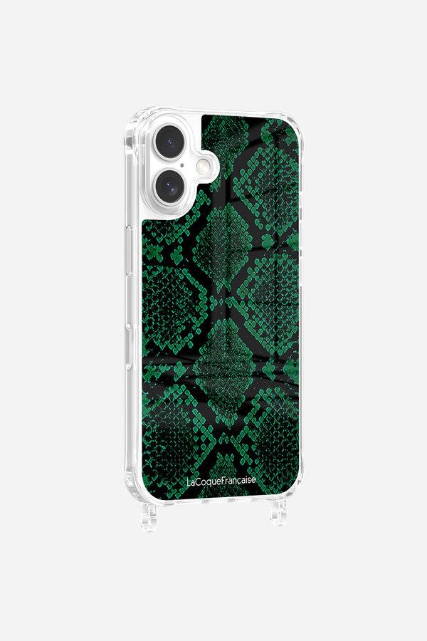 La Coque Française Coque Anneaux Imprimee Python Vert IPhone 16 Pro