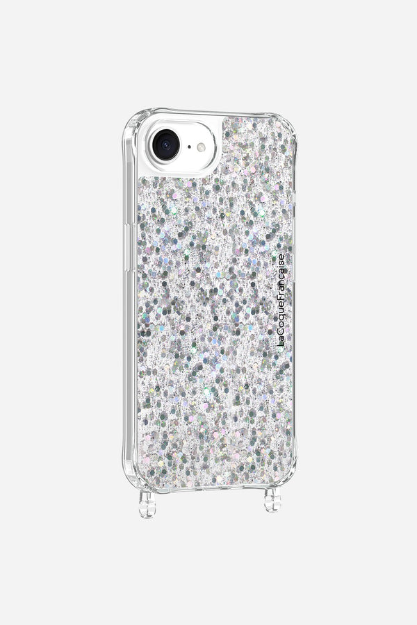 la coque française Coque Anneaux Paillettes Holographique iPhone 16e