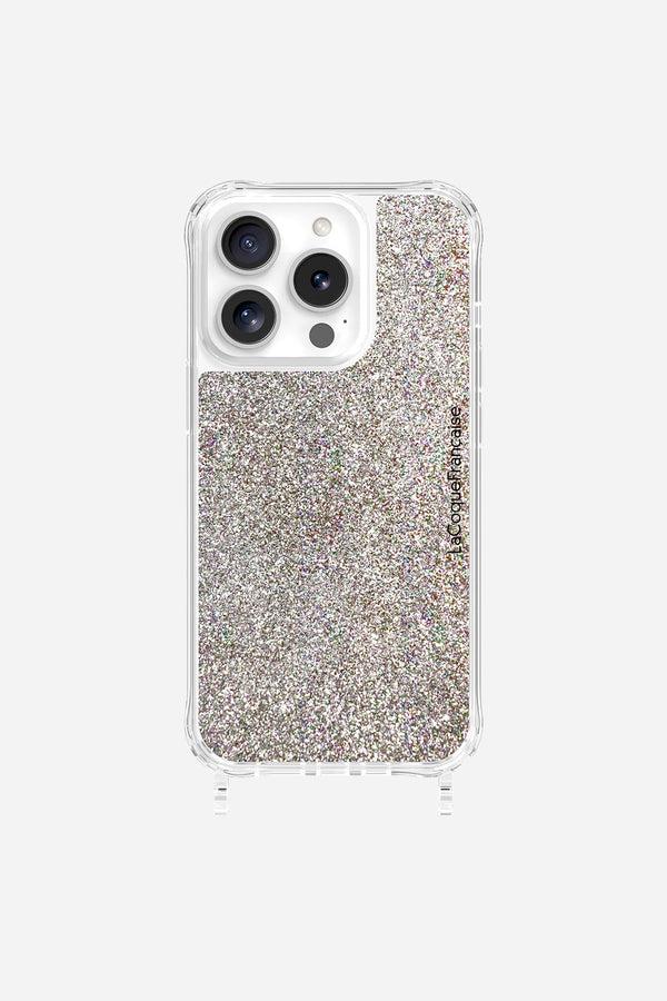 La Coque Française Coque Anneaux Paillettes Multicolore IPhone 15 Pro