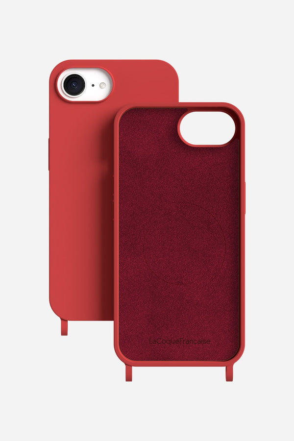 La Coque Française Coque Anneaux Soft Touch Bordeaux IPhone 16e