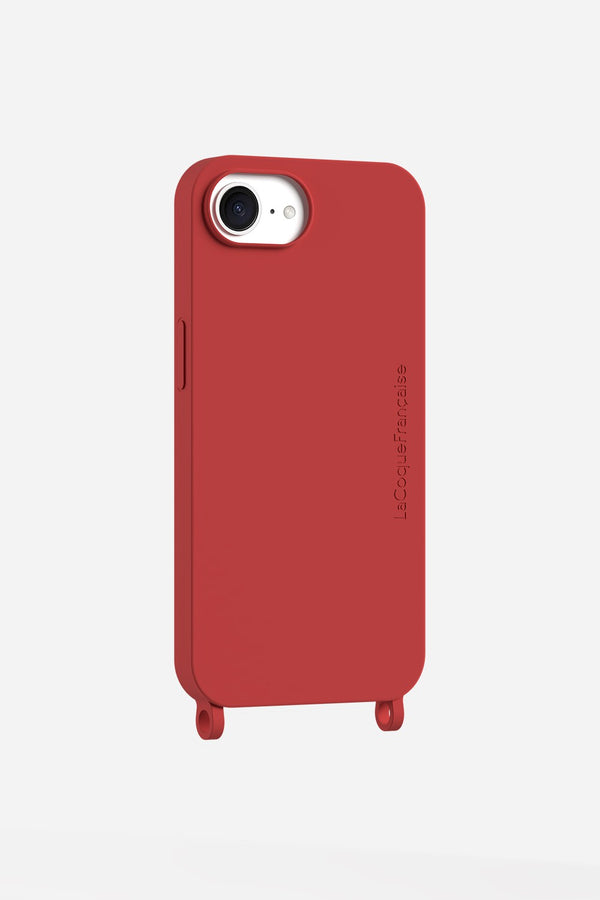 la coque française Coque Anneaux Soft Touch Bordeaux iPhone 16e