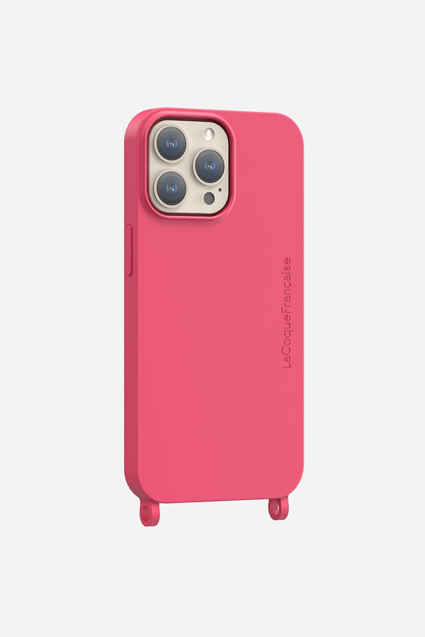 La Coque Française Coque Anneaux Soft Touch Framboise IPhone 15 Pro