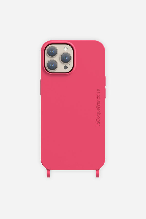La Coque Française Coque Anneaux Soft Touch Framboise IPhone 15 Pro