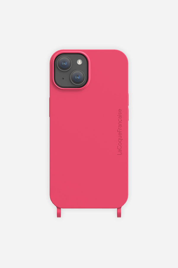 La Coque Française Coque Anneaux Soft Touch Framboise IPhone 15 Pro