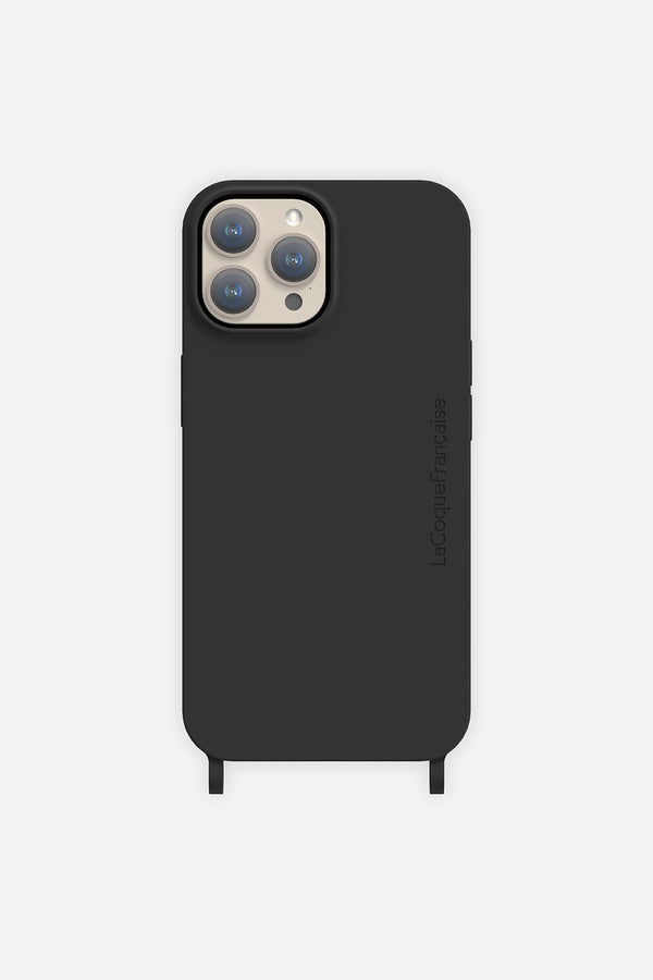 la coque française Coque Anneaux Soft Touch Noir iPhone 16 Pro