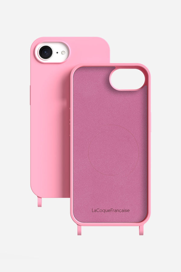 La Coque Française Coque Anneaux Soft Touch Rose IPhone 16e