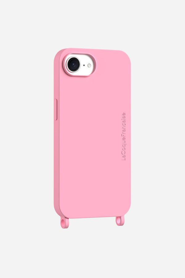 la coque française Coque Anneaux Soft Touch Rose iPhone 16e