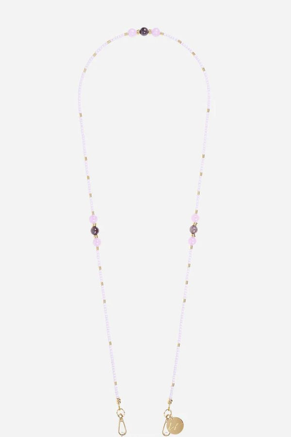 La Coque Française Ensemble Coque Ciao Amore & Chaîne Iris Parme IPhone 16 Pro