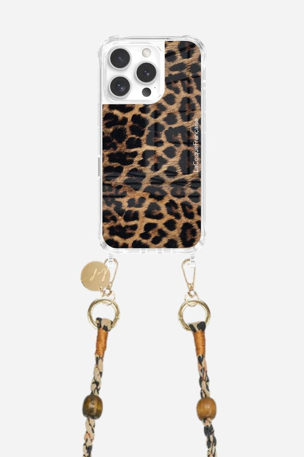 la coque française Ensemble Coque Léopard & Chaîne Léopard iPhone 16 Pro
