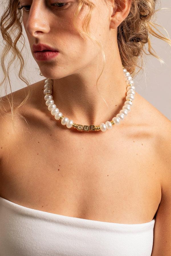 La Coque Française Bijoux Collier Oui Blanc 40 Cm
