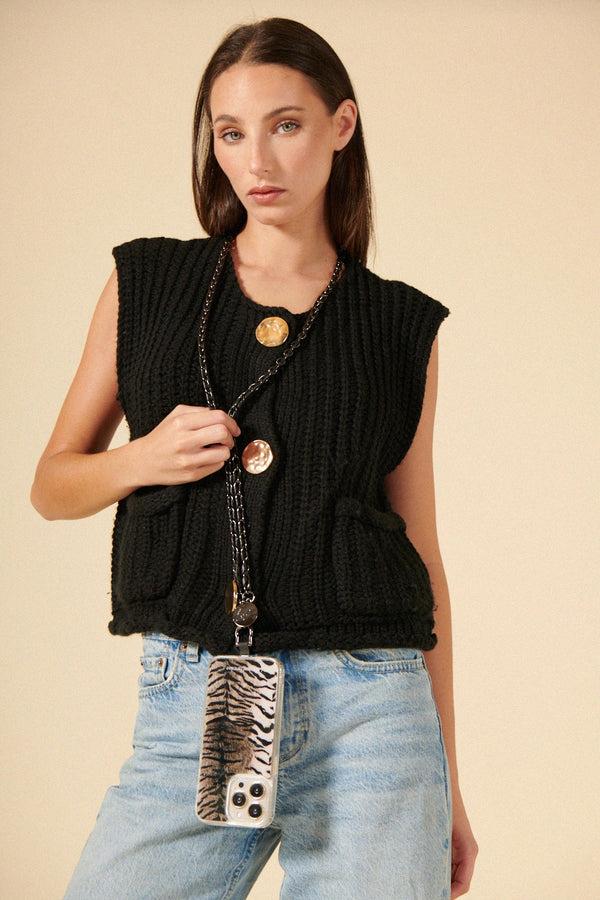 La Coque Française Chaine Longue Lou Noir 120 Cm