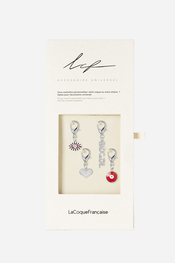 La Coque Française Charms Pack De 4 Charms Argent