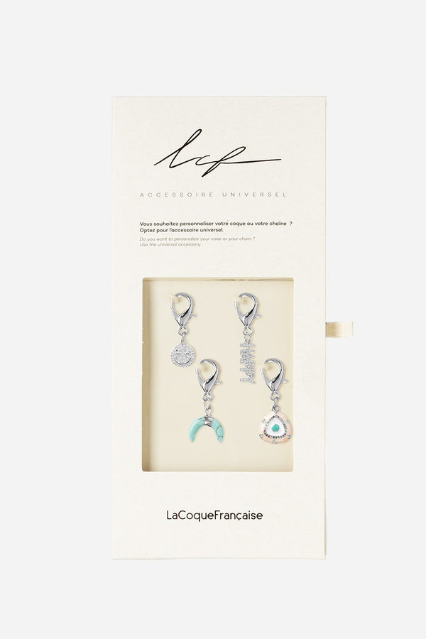 La Coque Française Charms Pack De 4 Charms Argent