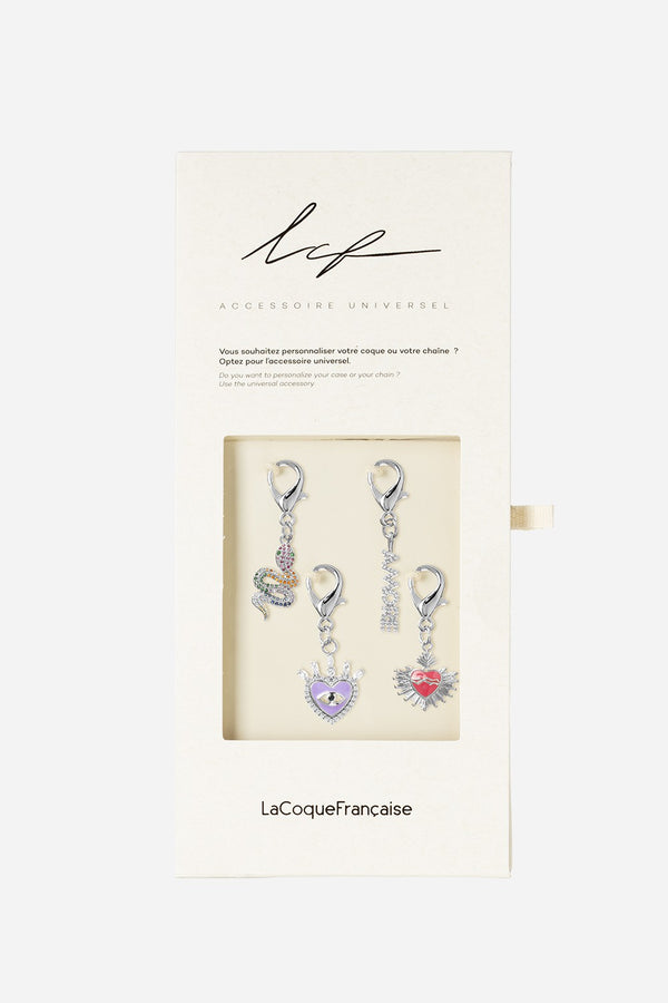 La Coque Française Charms Pack De 4 Charms Argent