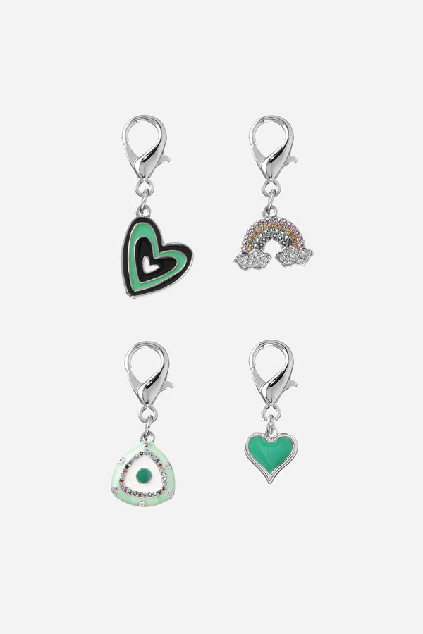 la coque française Charms Pack De 4 Charms Argent