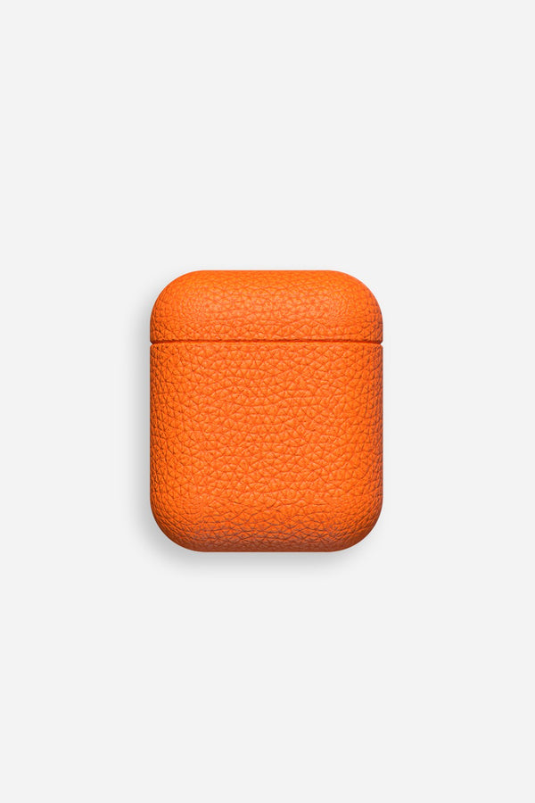 La Coque Française Coque Airpods Cuir Orange