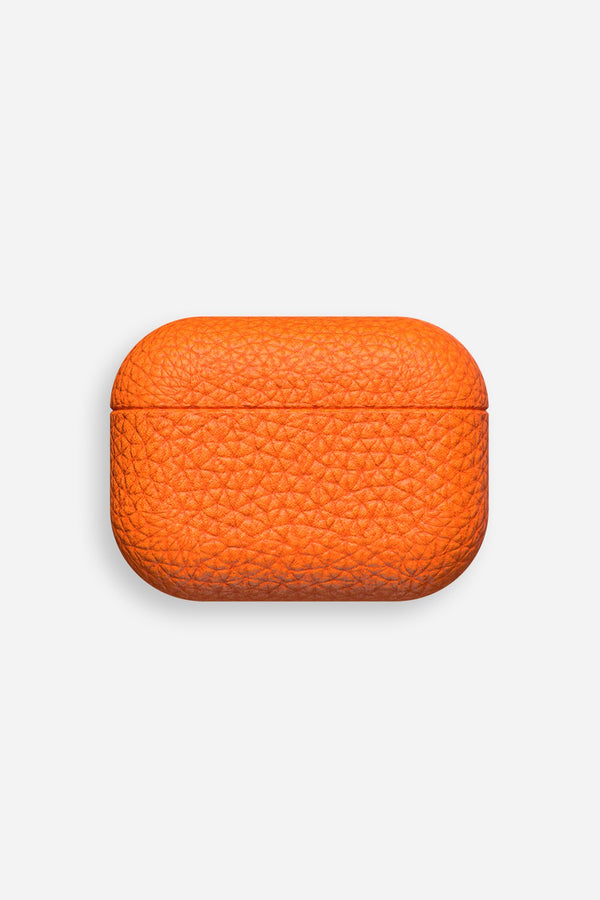 la coque française Coque Airpods Pro Cuir Orange