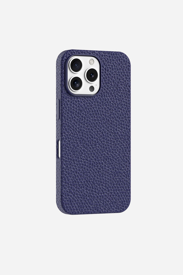 La Coque Française Coque Cuir Bleu IPhone 16 Pro