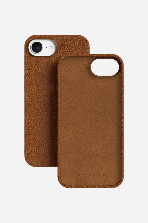 La Coque Française Coque Cuir Camel IPhone 16e