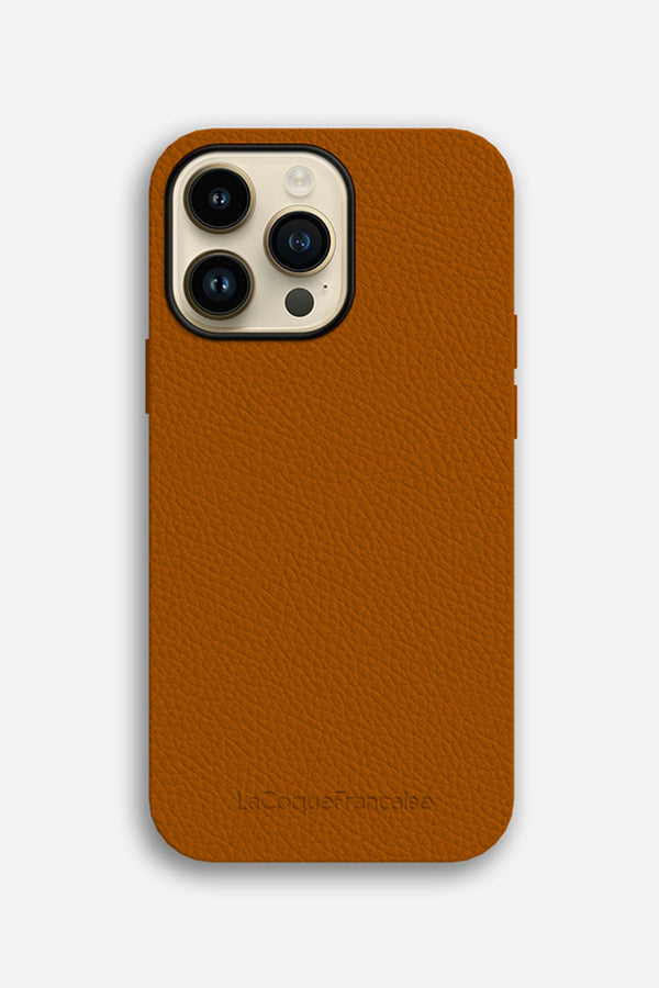 La Coque Française Coque Cuir Orange IPhone 16 Pro