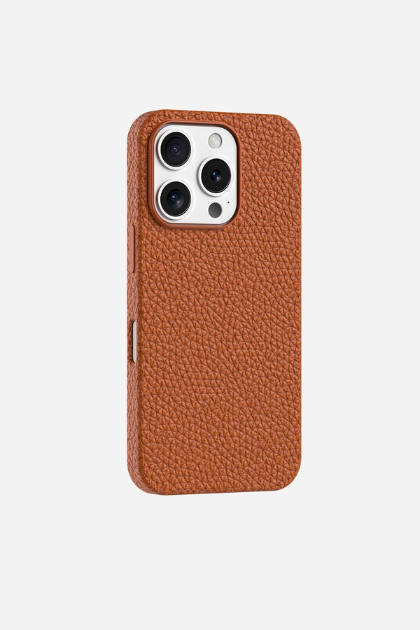 la coque française Coque Cuir Orange iPhone 16 Pro la coque française Coque Cuir Orange iPhone 16 Pro
