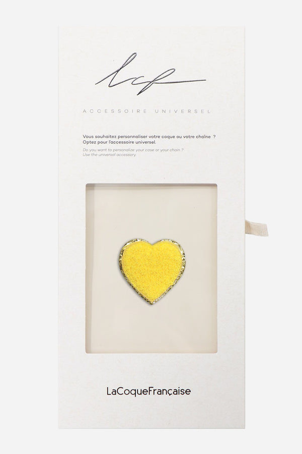 La Coque Française Patch Coeur Jaune