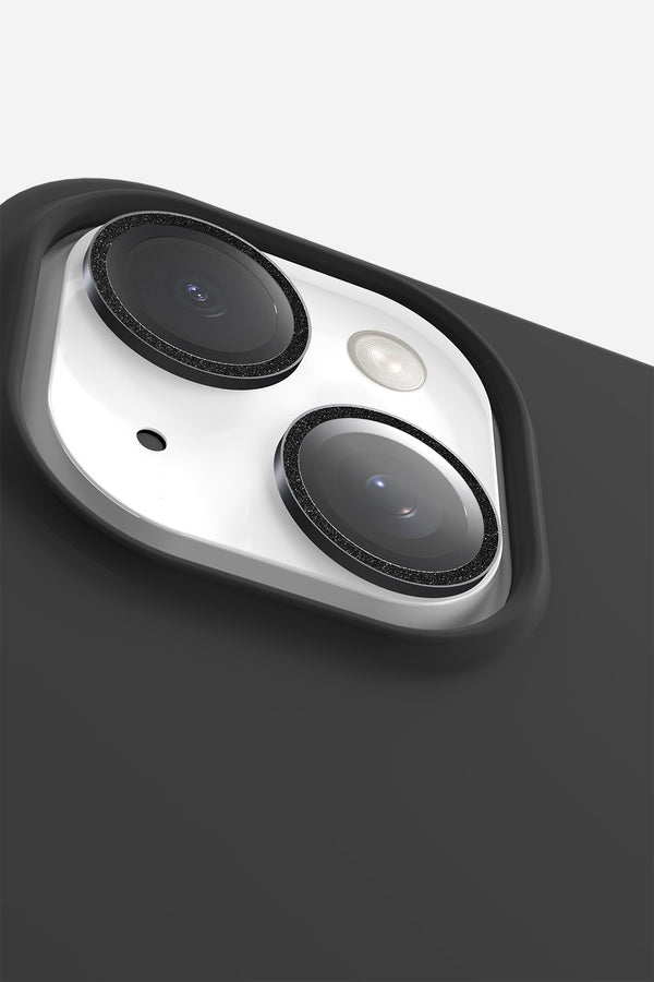 La Coque Française Protection Camera Paillettes Noires (iPhone 15 / 15 Plus)