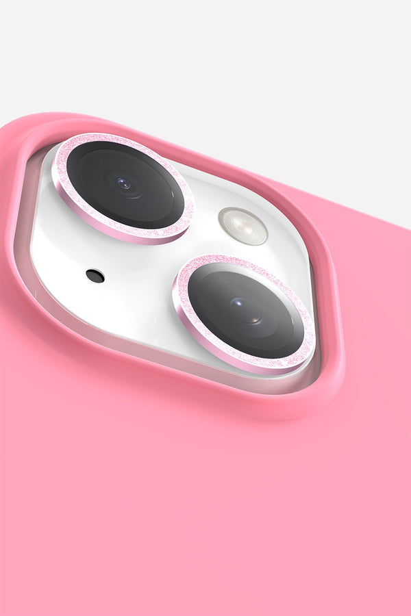La Coque Française Protection Camera Paillettes Roses (iPhone 15 / 15 Plus)