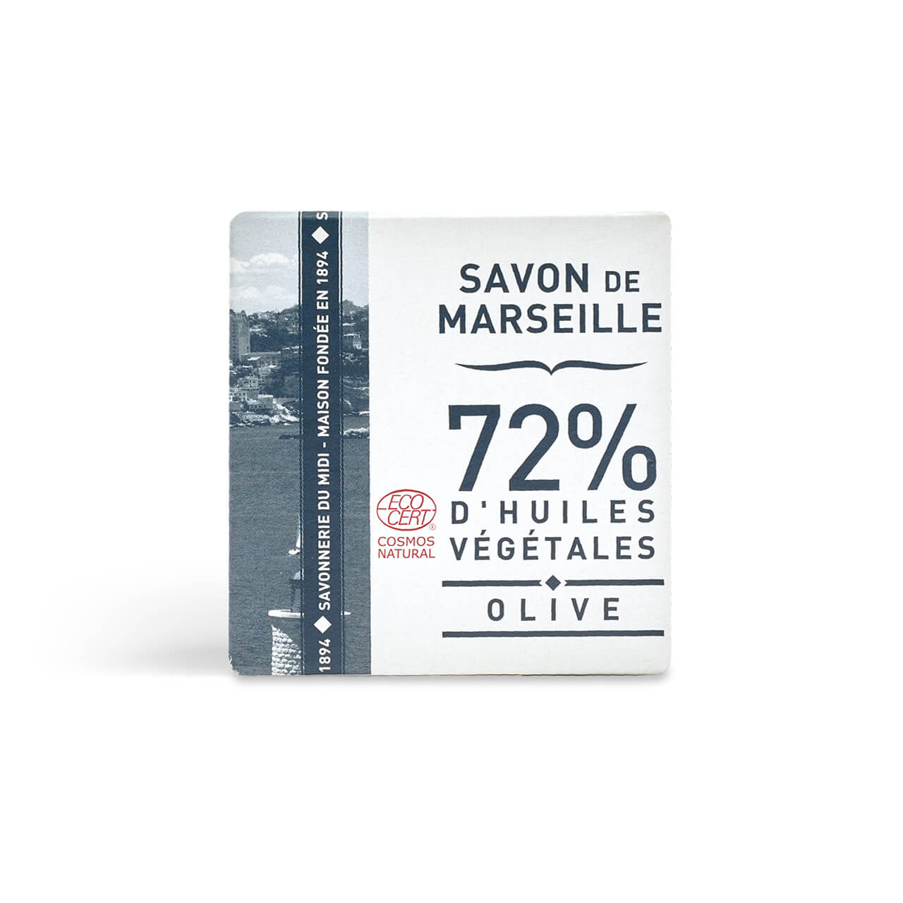 La Corvette Cube De Savon De Marseille OLIVE – 100g – En Boite – COSMOS NATURAL