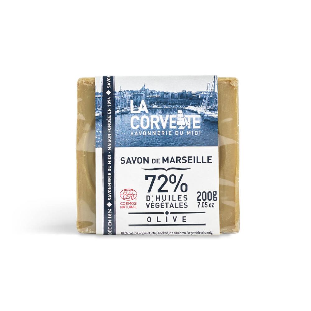 La Corvette Cube De Savon De Marseille OLIVE – 200g – Sous Film – COSMOS NATURAL