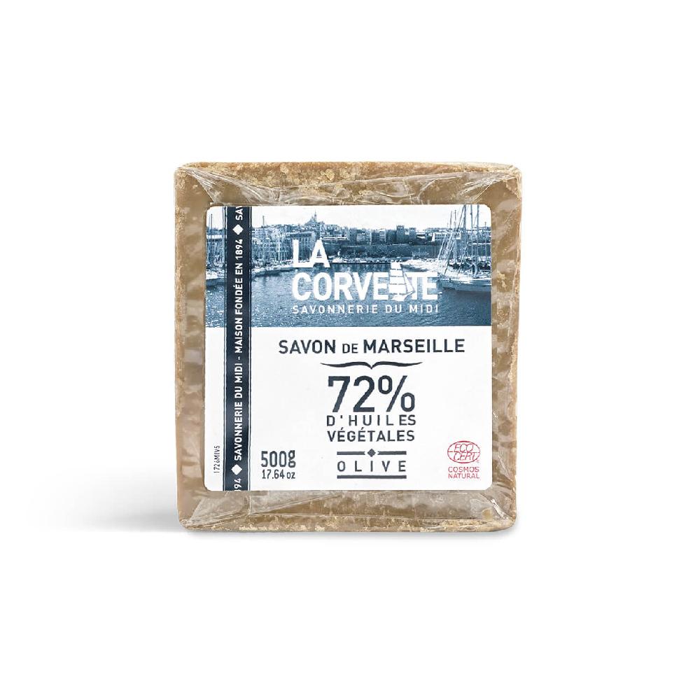 La Corvette Cube De Savon De Marseille OLIVE – 500g – Sous Film – COSMOS NATURAL