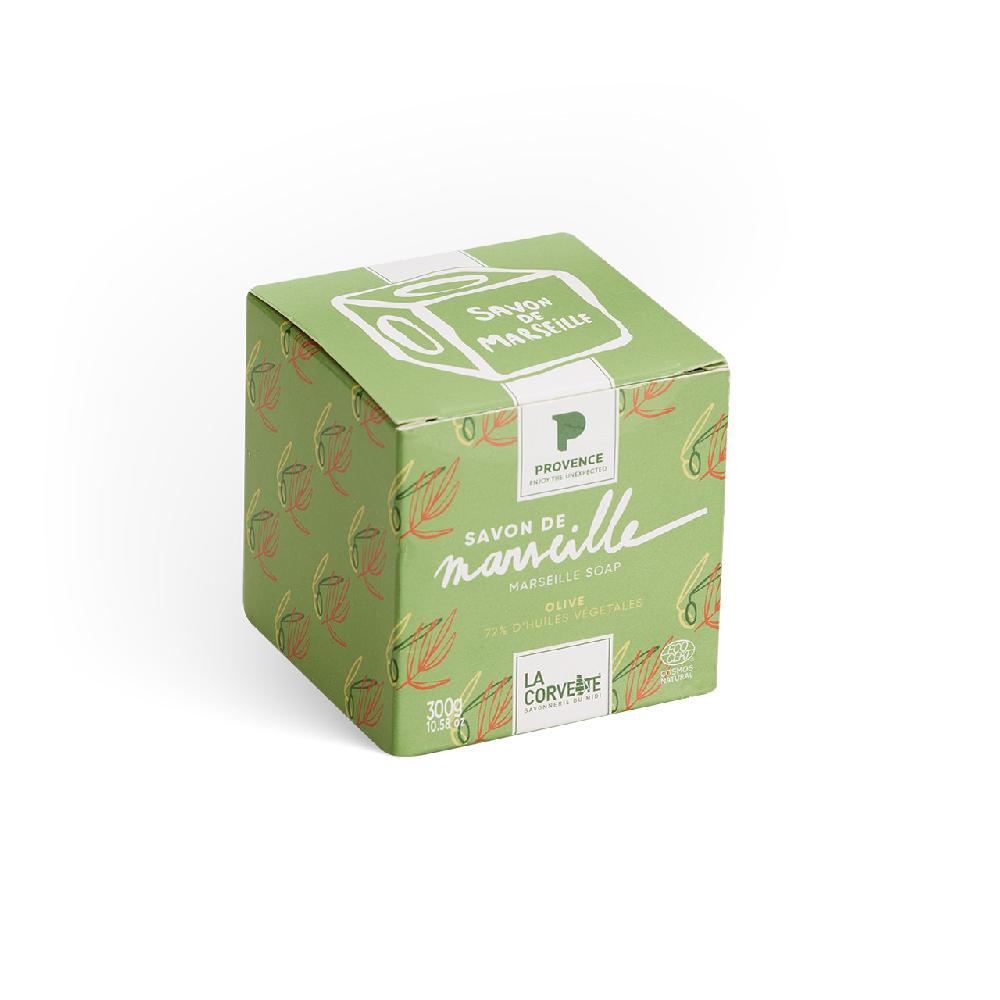 La Corvette Le Cube De Savon De Marseille Provence – OLIVE – 300g – En Boite – COSMOS NATURAL