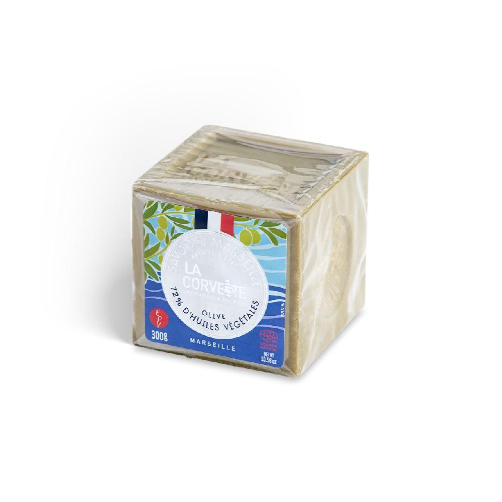 la corvette Le Cube Edition Limitée 2025 – Savon de Marseille Olive – 300g – COSMOS NATURAL