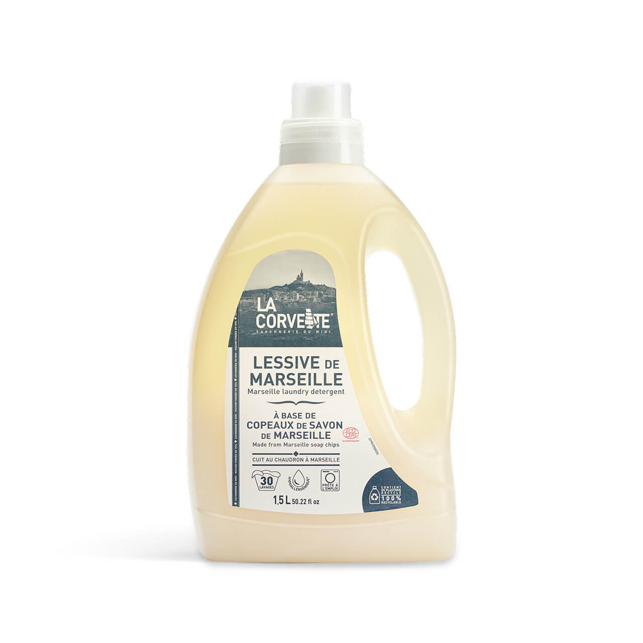 La Corvette Lessive Liquide De Marseille EXTRA PUR – 1 5L – ECOCERT Ecodétergent