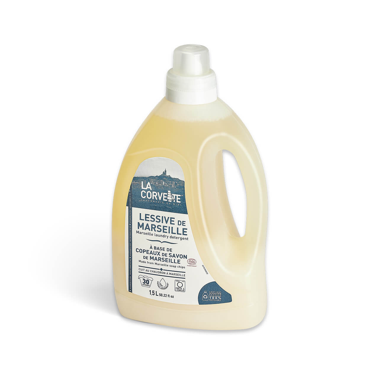 la corvette Lessive liquide de Marseille EXTRA PUR – 1 5L – ECOCERT Ecodétergent